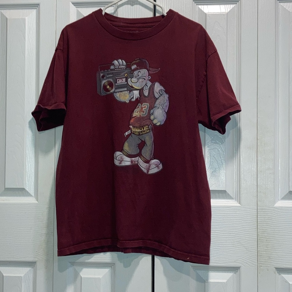 Y2K grunge gangster popeye t shirt Size M but can fit a L